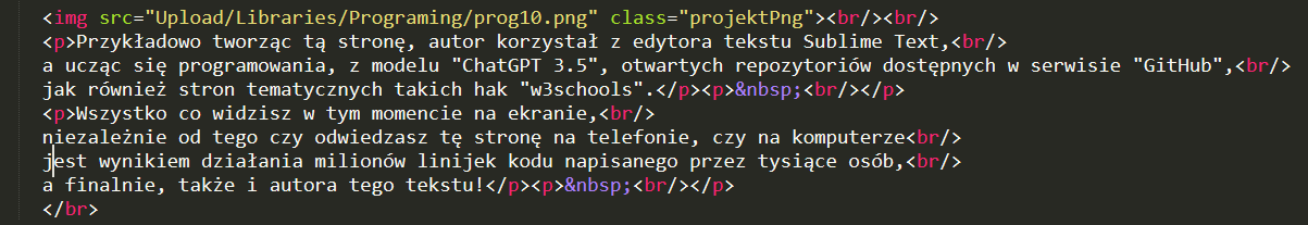 Wizualizacja programu Sublime Text